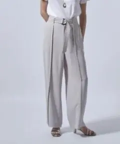LAUTREAMONT　グレージュ　ワイドパンツ　洗える