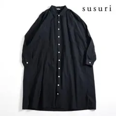 285t*susuri ススリ コットン プラントロングシャツ