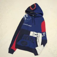 GAP パッチワーク風パーカー　XＳ　ユニセックス　切り替え　フーディー