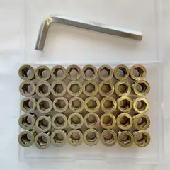 40個 M8x15 mm ねじ付きインサートナット 木材用 家具ねじ込みナット