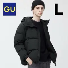 【良品】GU ヒートパデッドブルゾン 黒 Lサイズ