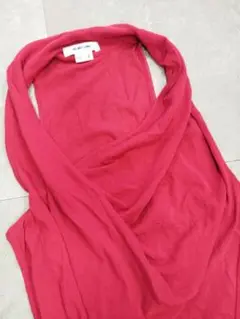 HELMUT LANG レッド コットン ノースリーブ S