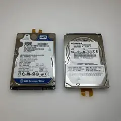 【動確２個】★2.5インチIDE HDD★80GB★NTFSフォーマット・整備済