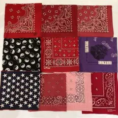 60s〜80s まとめ売り vintage バンダナ ビンテージ 10枚 USA