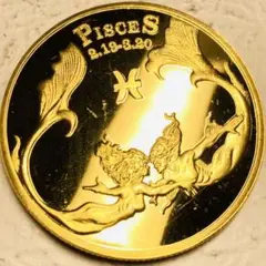 Z293 外国金貨 12星座記念金貨 牡牛座 大型金貨 エリザベス女王