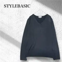 美品　ニッセン　スタイルベーシック　セーター　LL 長袖　Ｖネック　ブラック
