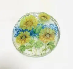 夏ひまわり　海　レジン　チャーム