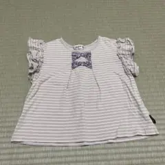 RAG MART ストライプ フリル袖 Tシャツ