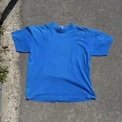 90s USA製 水色 無地t