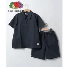 ☆着用1回☆FRUIT OF THE LOOM Kids開襟シャツセットアップ