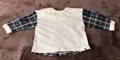 RAT-A-TATR チェック柄長袖トップス95