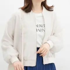 新品未使用 Honeys ハニーズ　シアー重ねブルゾン　グレイッシュベージュ