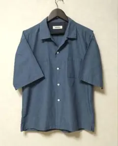 【極美品】monkey time　オープンカラーシャツ　M　ターコイズブルー