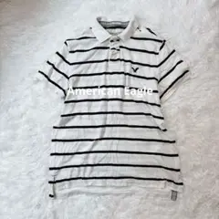American Eagle/ストライプ 半袖 ポロシャツ/カジュアル/3618