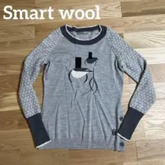 ●美品●Smart wool バード 鳥 セーター スマートウール