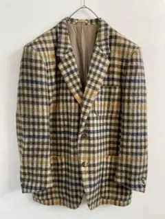 【美品】 90s Karl Helmut チェック柄 ウールジャケット Lサイズ