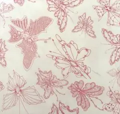ロラライハリス★Flight Lace 蝶々 ピンク 110×45