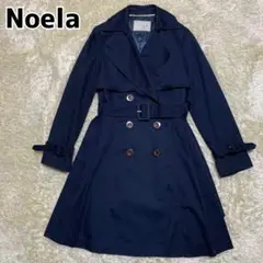 Noela ノエラ トレンチコート ベルト付き ネイビー 紺 タック Mサイズ