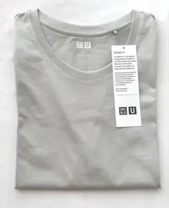 UNIQLO スーピマコットンT+ ／L(ライトグレー)半袖Tシャツ
