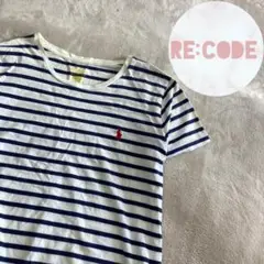【格安】POLO ポロラルフローレン 半袖Tシャツ 刺繍ロゴ ボーダー XL