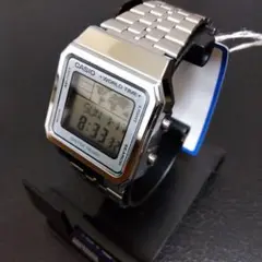 ＣASIO　ワールドタイム デジタル　レトロデザイン　シルバー