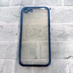 そ　phone se se2 se3 7 8 ケース 青　メッキ加工　ソフト