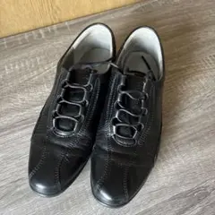 ❣美品 ecco ブラック レースアップシューズ☝˃̵͈̑ᴗ˂̵͈̑❤