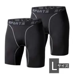 【美品】sillictor★L★コンプレッションショーツ★五分丈★UVカット