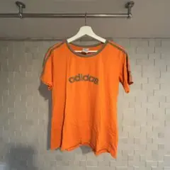 adidas 半袖Tシャツ オレンジ M