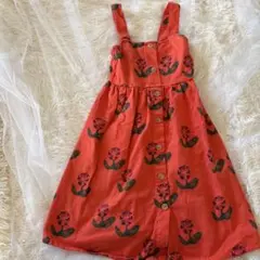 BOBO CHOSES 花柄ノースリーブワンピース 6-7歳