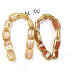 チェコビーズセット No.194 マーブルレクタングル