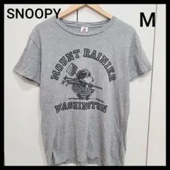 PEANUTS　スヌーピー　半袖　Tシャツ　グレー　メンズ　M