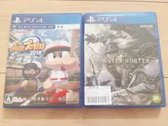 PS4 ソフト 中古品 パワプロ2018 & モンハン
