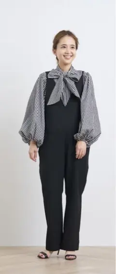 yori★ソフト裏起毛リボンサロペット【2022AW】