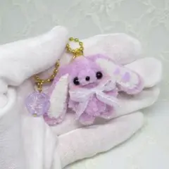 ☆no.341☆モールアート　キーホルダー　うさぎ　モールドール
