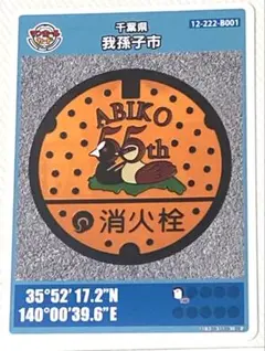 ⚫️マンホールカード 第26弾 千葉県 我孫子市 B001ロット001 匿名配送