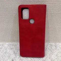 UMIDIGI A9 スマホケース 手帳型 シンプル カバー 赤 PU