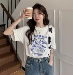 グラフィックプリント TシャツLサイズ