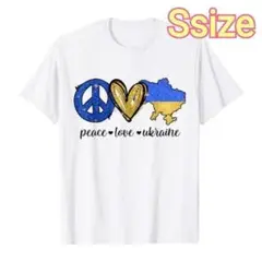 a19 新品 送料込み LOVE＆PEACE ウクライナ プリント Tシャツ S