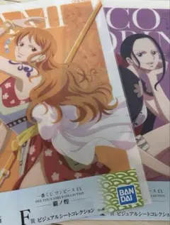 ワンピース　1番くじF賞　ビジュアルシートコレクション×2点セット