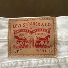 美品　Levi's 511 ホワイト