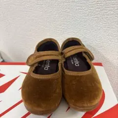 cienta ベロアストラップバレエシューズ　ブラウン　　23