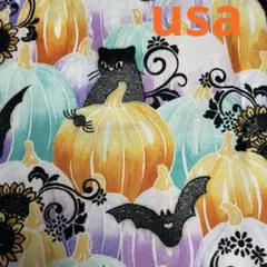 ハロウィン　黒猫　パンプキン柄　usa 廃版レア