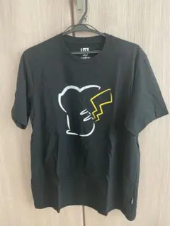 UNIQLO ピカチュウ　Tシャツ　ブラック　Lサイズ