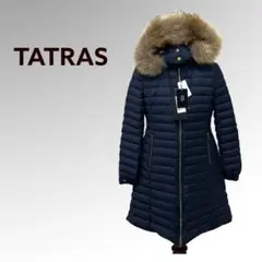 ギャラ付 タトラス 18AW チマ ウールシルク混 ラクーンファー ダウンコート