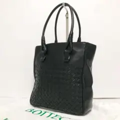 極美品 ボッテガヴェネタ イントレチャート トートバッグ ハンドバッグ レザー