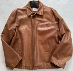 牛革 アレキサンダージュリアン シングルライダース 茶 XL 2025年最新】Alexander Julian メンズ レザージャケット