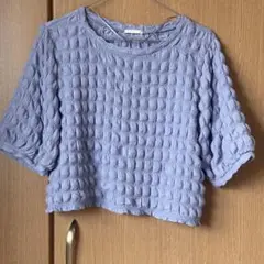 GU クロップドトップス　ポコポコtシャツ