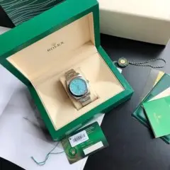ROLEX 自動巻き腕時計 青