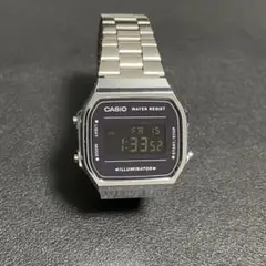 CASIO デジタル 腕時計 A168WEM-1 シルバー×ブラック 海外モデル